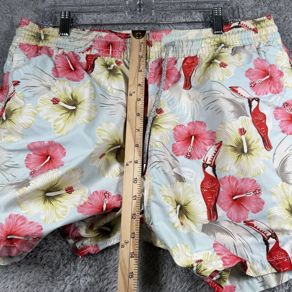 Vilebrequin Shorts Mens XL Multicolor Hawaiian Floral Toucan Bird Swim Trunks - Picture 4 of 12